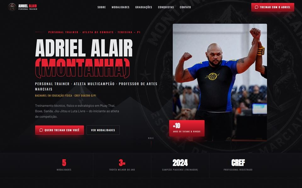 Site Adriel Montanha — personal trainer