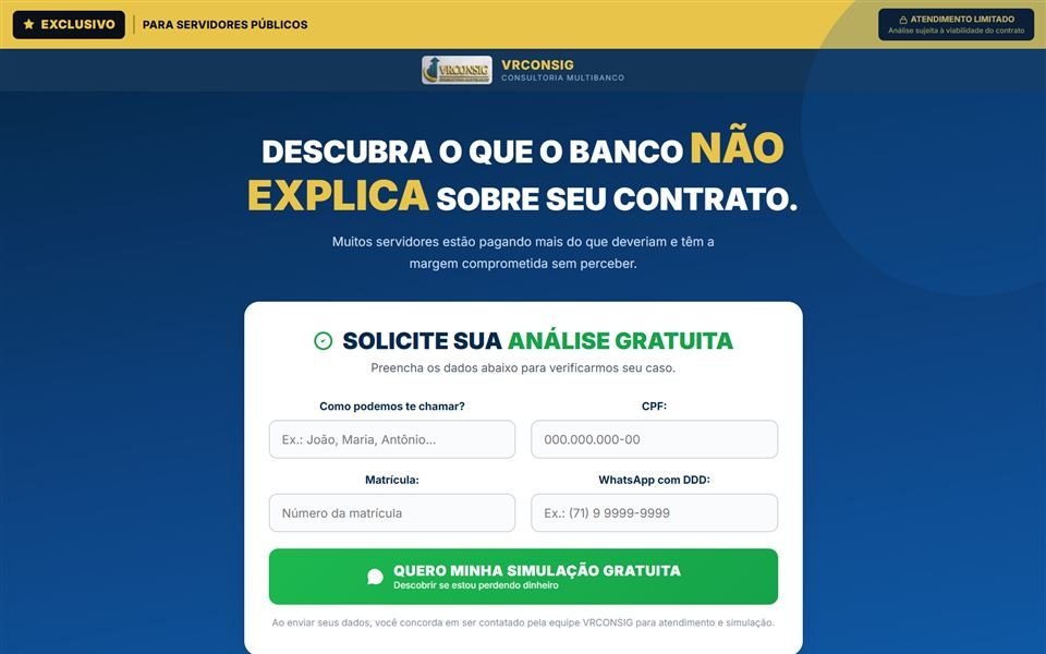 Site VRConsig — consultoria financeira